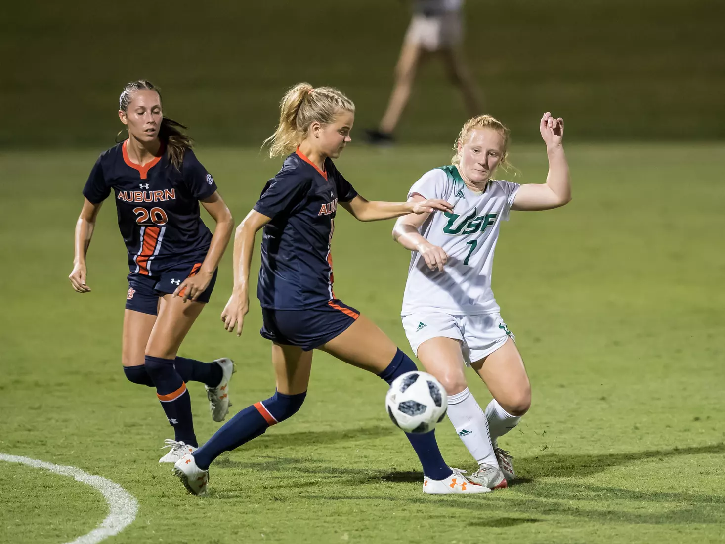 South Florida Bulls during a game against the Auburn Tigers on Thursday August 22, 2019 at Corbett Stadium in Tampa, Florida.