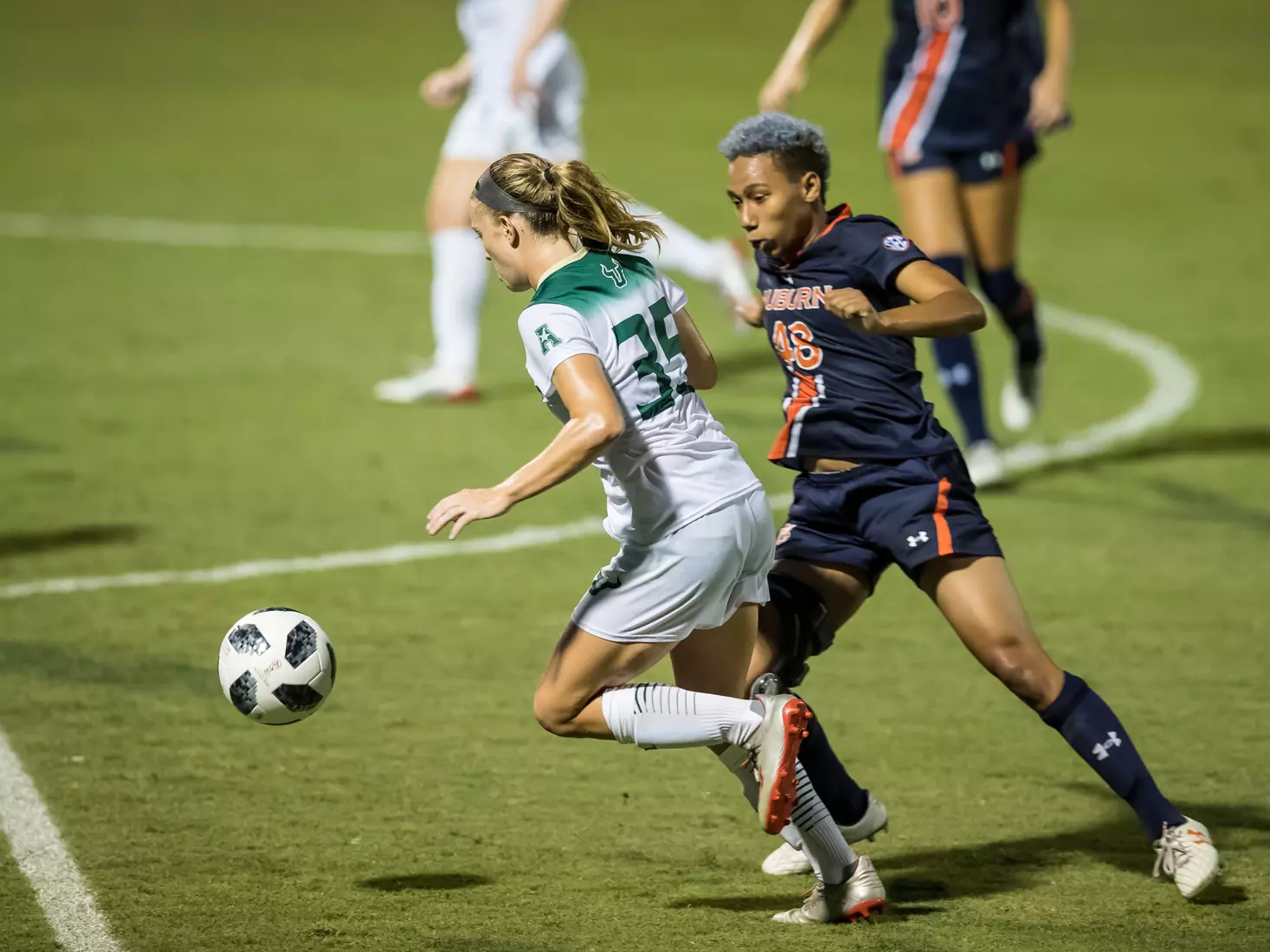 South Florida Bulls during a game against the Auburn Tigers on Thursday August 22, 2019 at Corbett Stadium in Tampa, Florida.