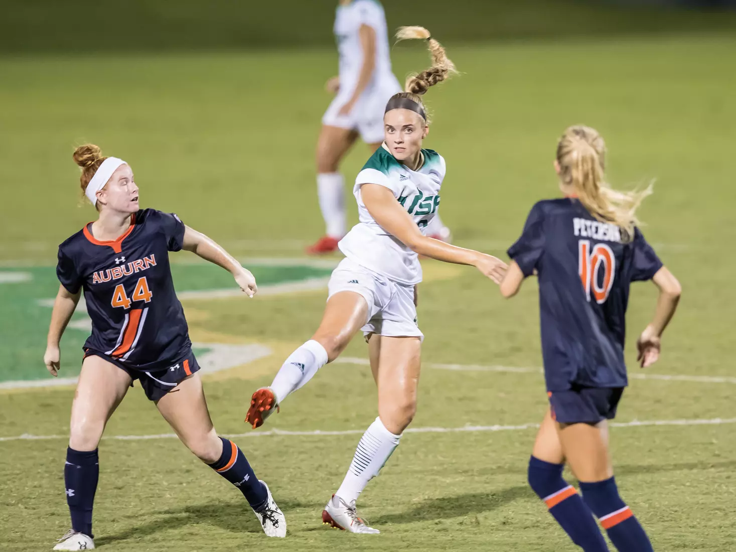 South Florida Bulls during a game against the Auburn Tigers on Thursday August 22, 2019 at Corbett Stadium in Tampa, Florida.
