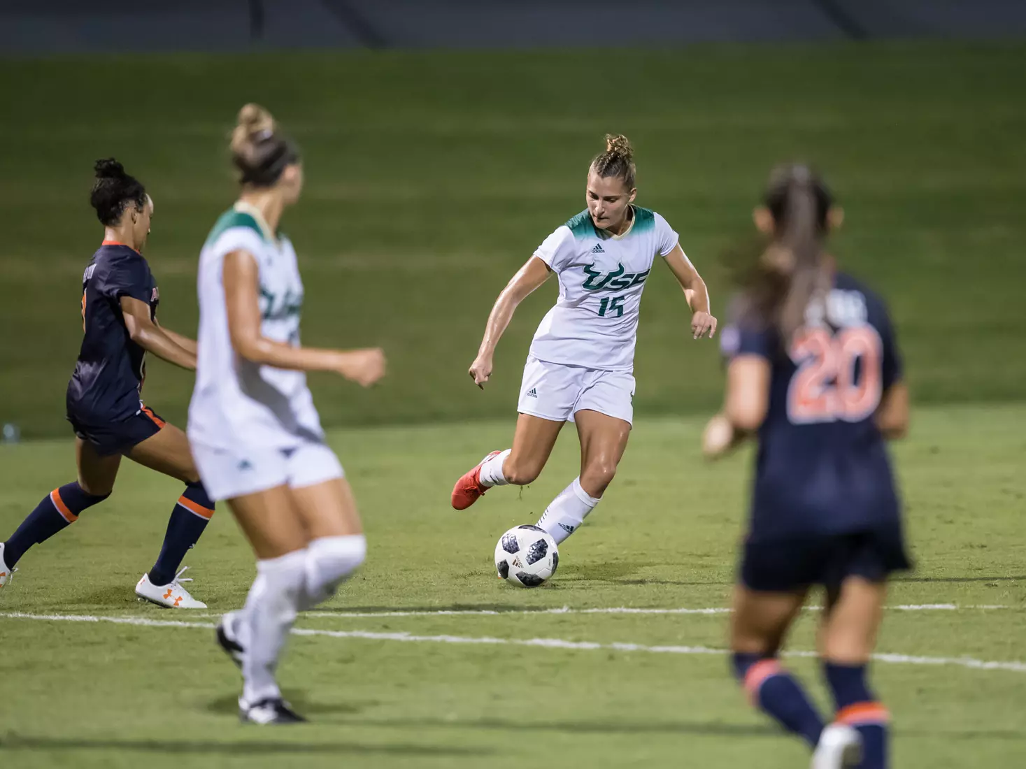 South Florida Bulls during a game against the Auburn Tigers on Thursday August 22, 2019 at Corbett Stadium in Tampa, Florida.