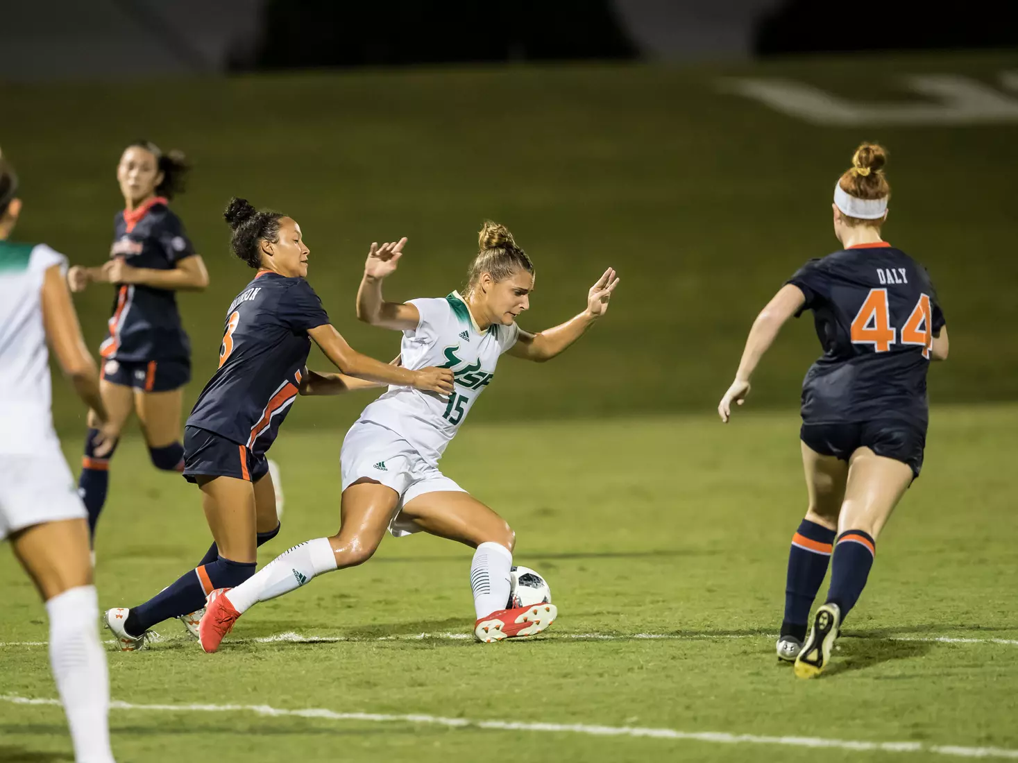 South Florida Bulls during a game against the Auburn Tigers on Thursday August 22, 2019 at Corbett Stadium in Tampa, Florida.