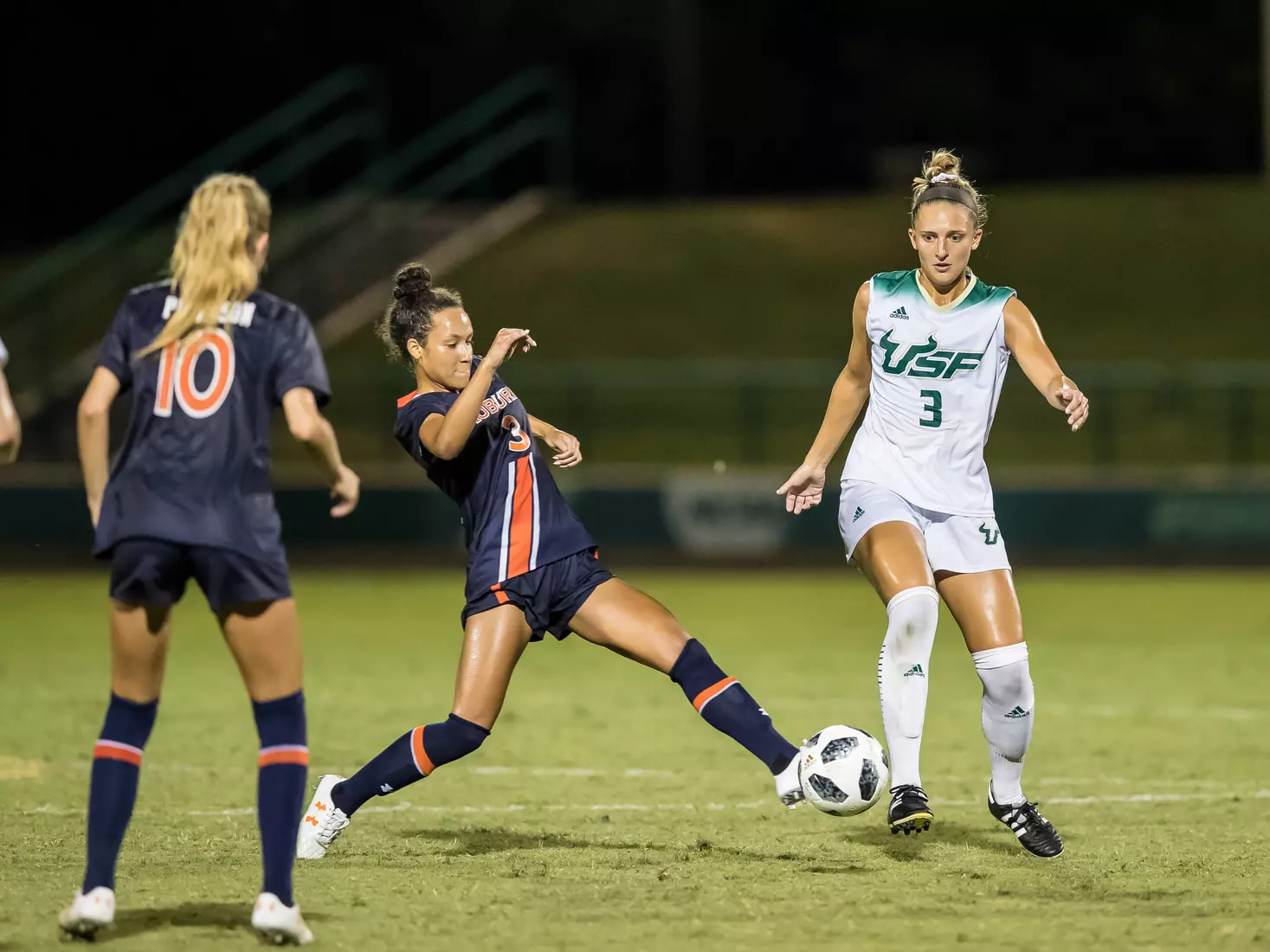 South Florida Bulls during a game against the Auburn Tigers on Thursday August 22, 2019 at Corbett Stadium in Tampa, Florida.