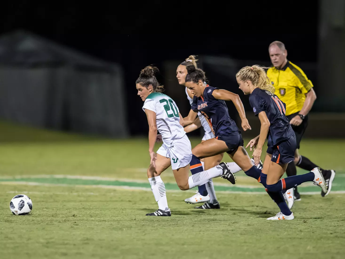 South Florida Bulls during a game against the Auburn Tigers on Thursday August 22, 2019 at Corbett Stadium in Tampa, Florida.