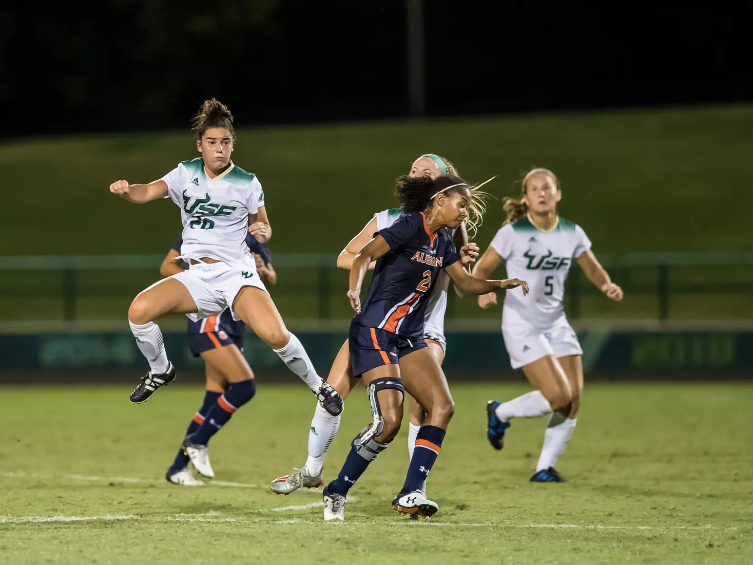 South Florida Bulls during a game against the Auburn Tigers on Thursday August 22, 2019 at Corbett Stadium in Tampa, Florida.
