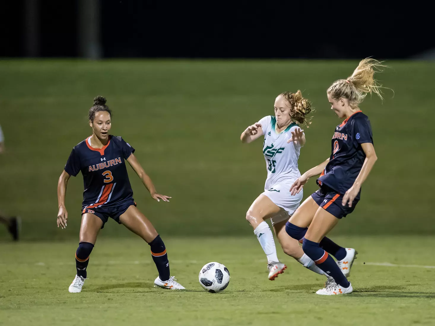 South Florida Bulls during a game against the Auburn Tigers on Thursday August 22, 2019 at Corbett Stadium in Tampa, Florida.