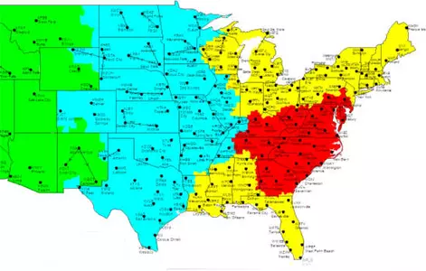 Coverage Map for Miami vs. USF