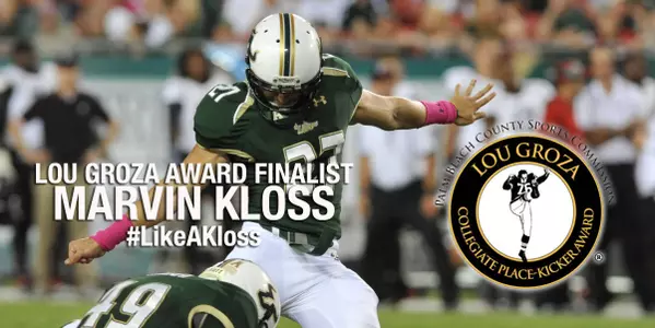 Kloss Named Lou Groza Award Finalist