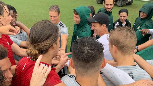 Men's Soccer Preseason Huddle