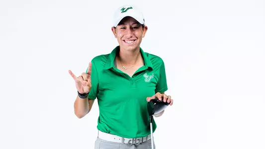 Morgan Baxendale posed horns up 2021