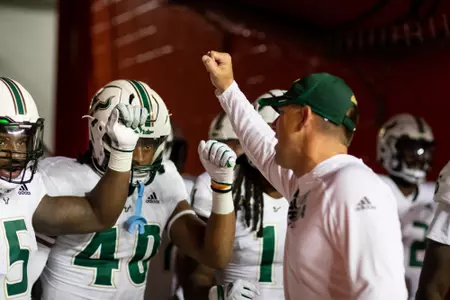 South Florida Bulls during a football game against the University of Florida Gators on September 17, 2022. (Mary Holt/South Florida Athletics)