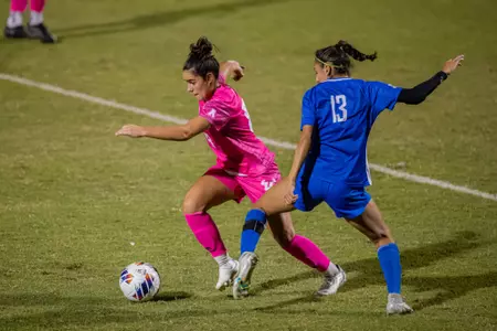 South Florida Bulls during a women's soccer match against the University of Memphis Tigers on October 6, 2022. (Mary Holt/South Florida Athletics)