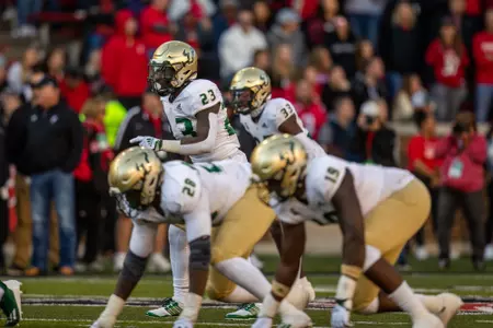 South Florida Bulls during a football game against the University of Cincinnati Bearcats on October 8, 2022. (Mary Holt/South Florida Athletics)