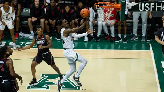 South Florida Bulls during a men's basketball game against the Southeast Missouri State University Redhawks on November 7, 2022. (Chris Henry/South Florida Athletics)