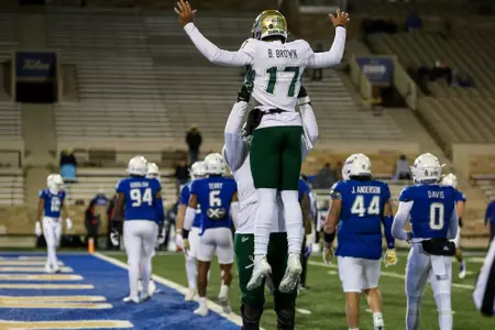 South Florida Bulls during a football game against the University of Tulsa Golden Hurricane on November 18, 2022. (Aschley Joseph/South Florida Athletics)