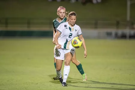 South Florida Bulls during a women's soccer exhibition match against the Jacksonville University Dolphins on August 6, 2022. (Mary Holt/South Florida Athletics)