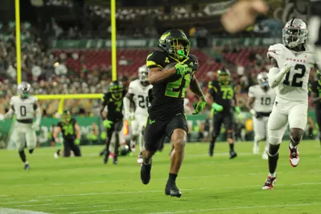 South Florida Bulls during a football game against the Howard University Bison on September 10, 2022. (Aschley Joseph/South Florida Athletics)