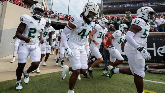 South Florida Bulls during a football game against the University of Louisville Cardinals on September 24, 2022. (Mary Holt/South Florida Athletics)