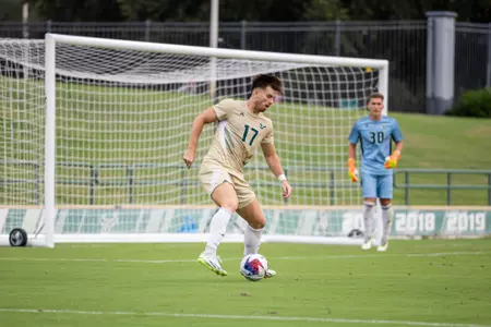 South Florida Bulls during a men's soccer match against the University of North Carolina at Charlotte 49ers on October 8, 2023. (Mary Holt/South Florida Athletics)