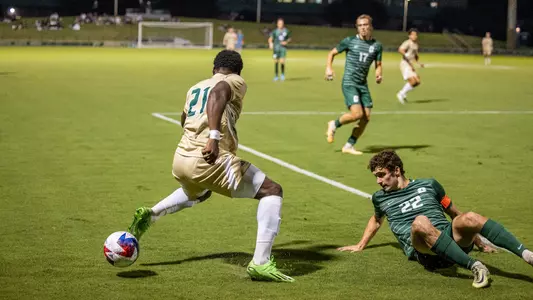 South Florida Bulls during a men's soccer match against the University of North Carolina at Charlotte 49ers on October 8, 2023. (Mary Holt/South Florida Athletics)