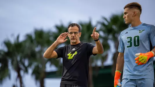 South Florida Bulls during a men's soccer match against the University of North Carolina at Charlotte 49ers on October 8, 2023. (Mary Holt/South Florida Athletics)