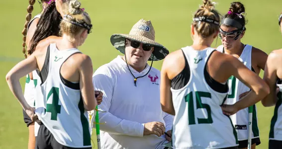 South Florida Bulls during a women’s match against the St. Leo University Lions on October 28, 2023. (Stephen Galvin/South Florida Athletics)