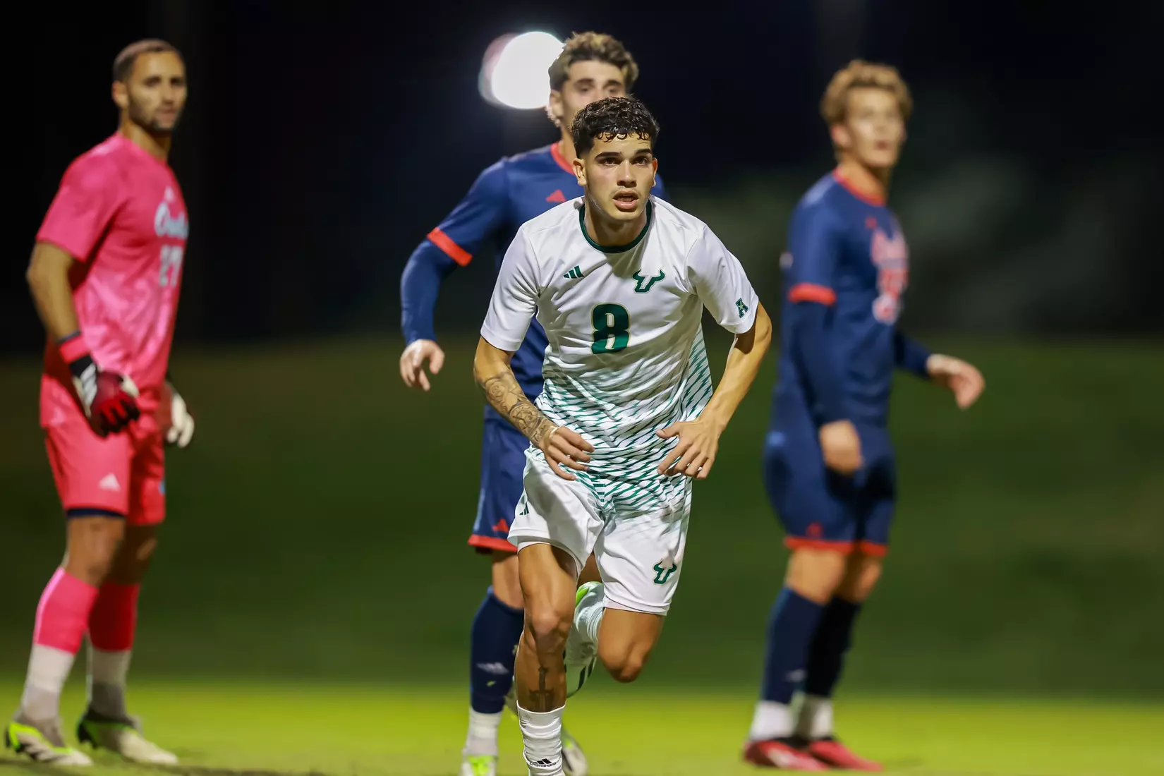 South Florida Bulls during a Men’s Soccer match against the Florida Atlantic University on November 01, 2023. (Stephen Galvin/South Florida Athletics)