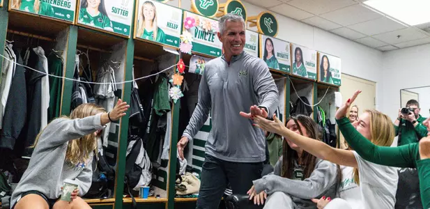 South Florida Bulls women's soccer introduces Chris Brown as new head coach on November 28, 2023. (Mary Holt/South Florida Soccer)