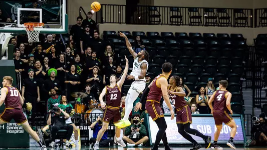 South Florida Bulls during a men's basketball game against the Loyola University Chicago Ramblers on December 16, 2023. (Chris Henry/South Florida Basketball)