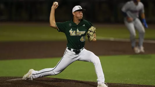 South Florida Bulls during a baseball game against the University of Florida Gators on February 21, 2023. (Chris Henry/South Florida Athletics)