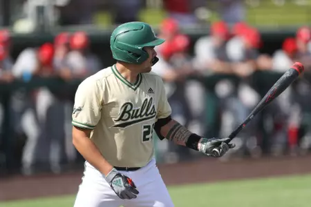 South Florida Bulls during a baseball game against the University of Florida Gators on February 21, 2023. (Aschley Joseph/South Florida Athletics)
