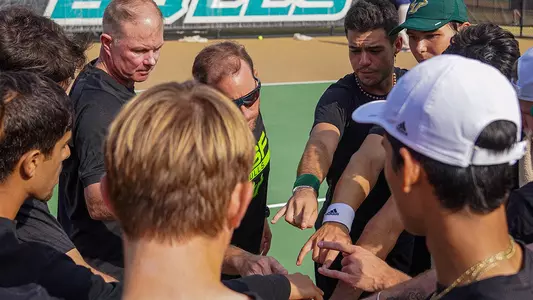 Men's Tennis Team Huddle