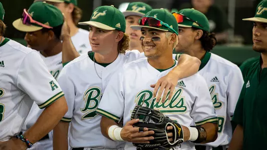 South Florida Bulls during a baseball game against the Northeastern University Huskies on March 3, 2023. (Mary Holt/South Florida Athletics)