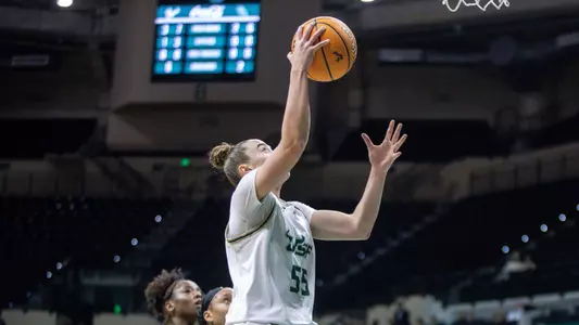 South Florida Bulls during a women's basketball game against the University of North Texas Mean Green on January 20, 2024. (Arlette Brito/South Florida Basketball)