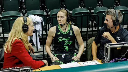 during the South Florida Women's Basketball game vs #9 Duke on December 21, 2024.
(Carl Schmid / University of South Florida Athletics)