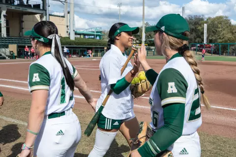 South Florida Bulls during a softball game against the St John's University Red Storm at the USF Softball Stadium on February 27, 2022. (Mary Holt/South Florida Athletics)