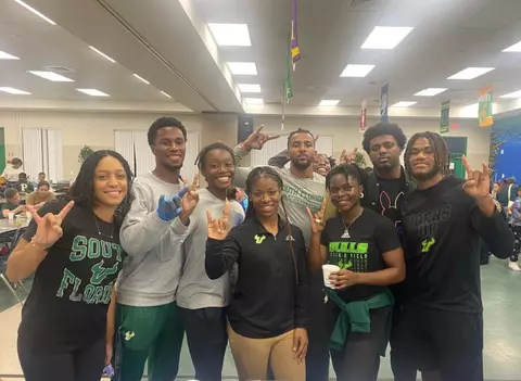 Tieley Vaughn with members of BSAC during an event.