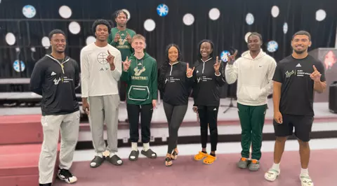 Tieley Vaughn with members of BSAC during an event.
