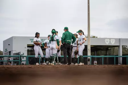 South Florida Bulls during a softball game against the Boston College Eagles on February 16, 2024. (Stephen Galvin/South Florida Softball)
