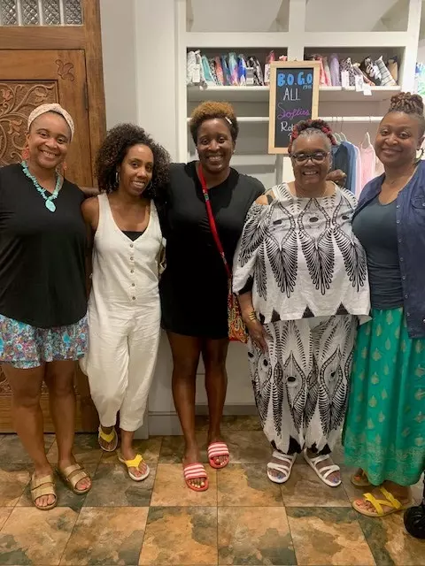 Kydani Dover with her friends.