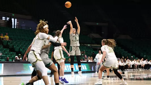 South Florida Bulls during a Women's basketball game against the University of Alabama at Birmingham on February 3, 2024. (Stephen Galvin/South Florida Basketball)