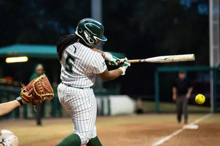 South Florida Bulls during a softball game against the Boston College Eagles on February 16, 2024. (Michael Shaw/South Florida Softball)