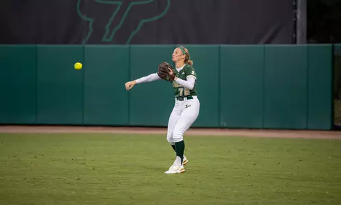 South Florida Bulls during a softball game against the Illinois State University Redbirds on February 8, 2024. (Mary Holt/South Florida Softball)