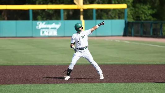 South Florida Bulls during a baseball game against the University of Memphis Tigers on March 23, 2024. (Stephen Galvin/South Florida Baseball)