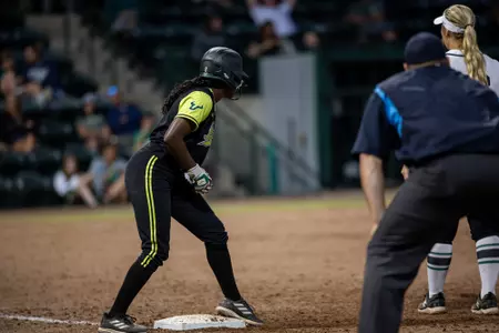 South Florida Bulls during a softball game against the University of North Texas Mean Green on March 29, 2024. (Faith Pinamang/South Florida Softball)