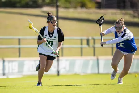 South Florida Bulls during a women's lacrosse game against the Rollins College Tars on January 20, 2024. (RJ Colo/South Florida Lacrosse)