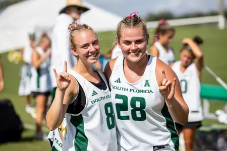 South Florida Bulls during a women’s match against the St. Leo University Lions on October 28, 2023. (Stephen Galvin/South Florida Athletics)