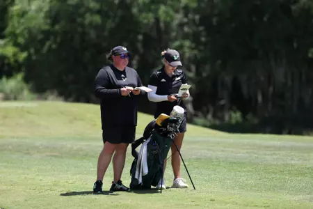 South Florida Bulls during Women's golf AAC Championship on April 17, 2024. (Stephen Galvin/South Florida Golf)