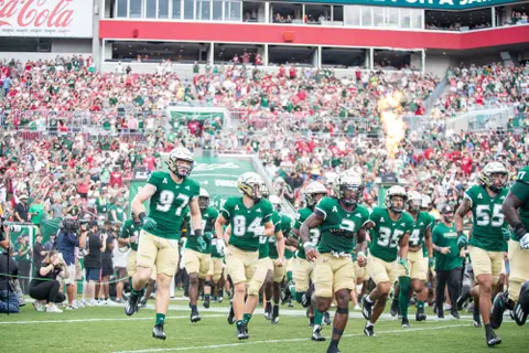 South Florida Bulls during a football game against the University of Alabama Crimson Tide on September 16, 2023. (Aschley Joseph/South Florida Athletics)
