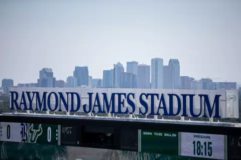 South Florida Bulls during a football game against the Rice University Owls on September 23, 2023. (Emmy McCarthy/South Florida Athletics)