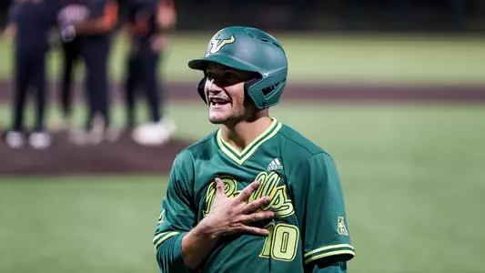 South Florida Bulls during a baseball game against the Florida A&M Rattlers on March 20, 2024. (Faith Pinamang/South Florida Baseball)